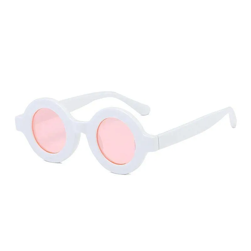 Stylish Retro Round Sunglasses with Anti-Blue Light Protection