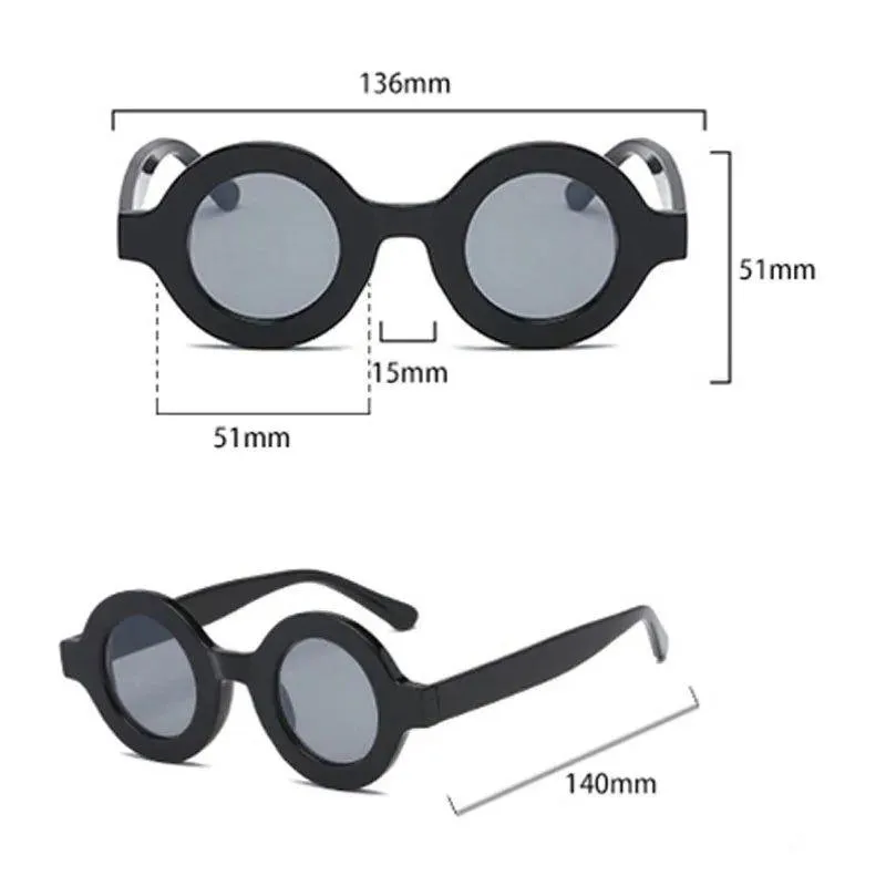 Stylish Retro Round Sunglasses with Anti-Blue Light Protection