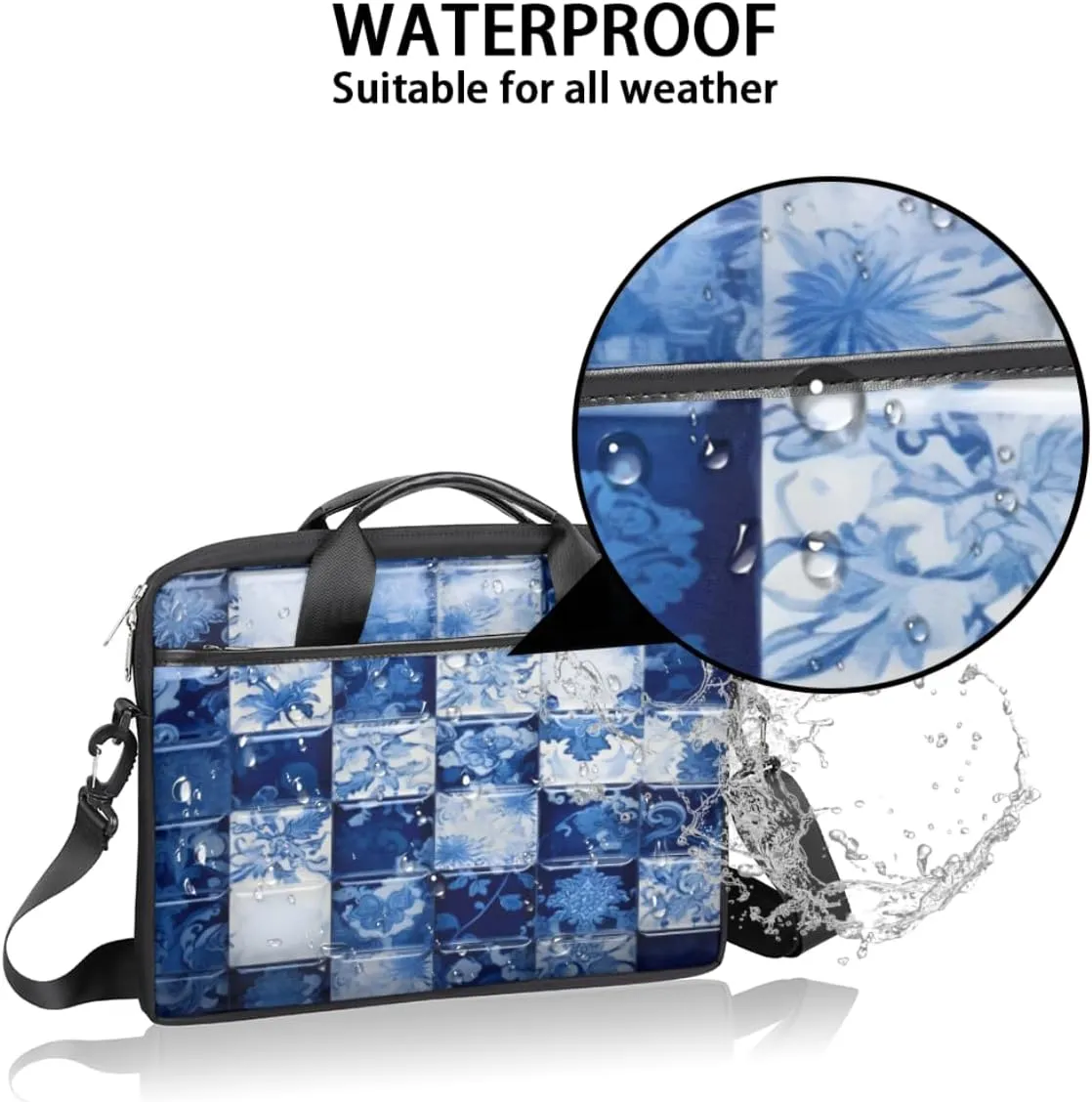 Summer Fun Style Laptop Shoulder Bag for Tablet Computer Notebook Sleeve Messenger Carrying Case Briefcase Tote