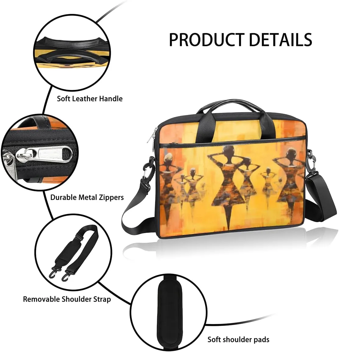 Summer Fun Style Laptop Shoulder Bag for Tablet Computer Notebook Sleeve Messenger Carrying Case Briefcase Tote