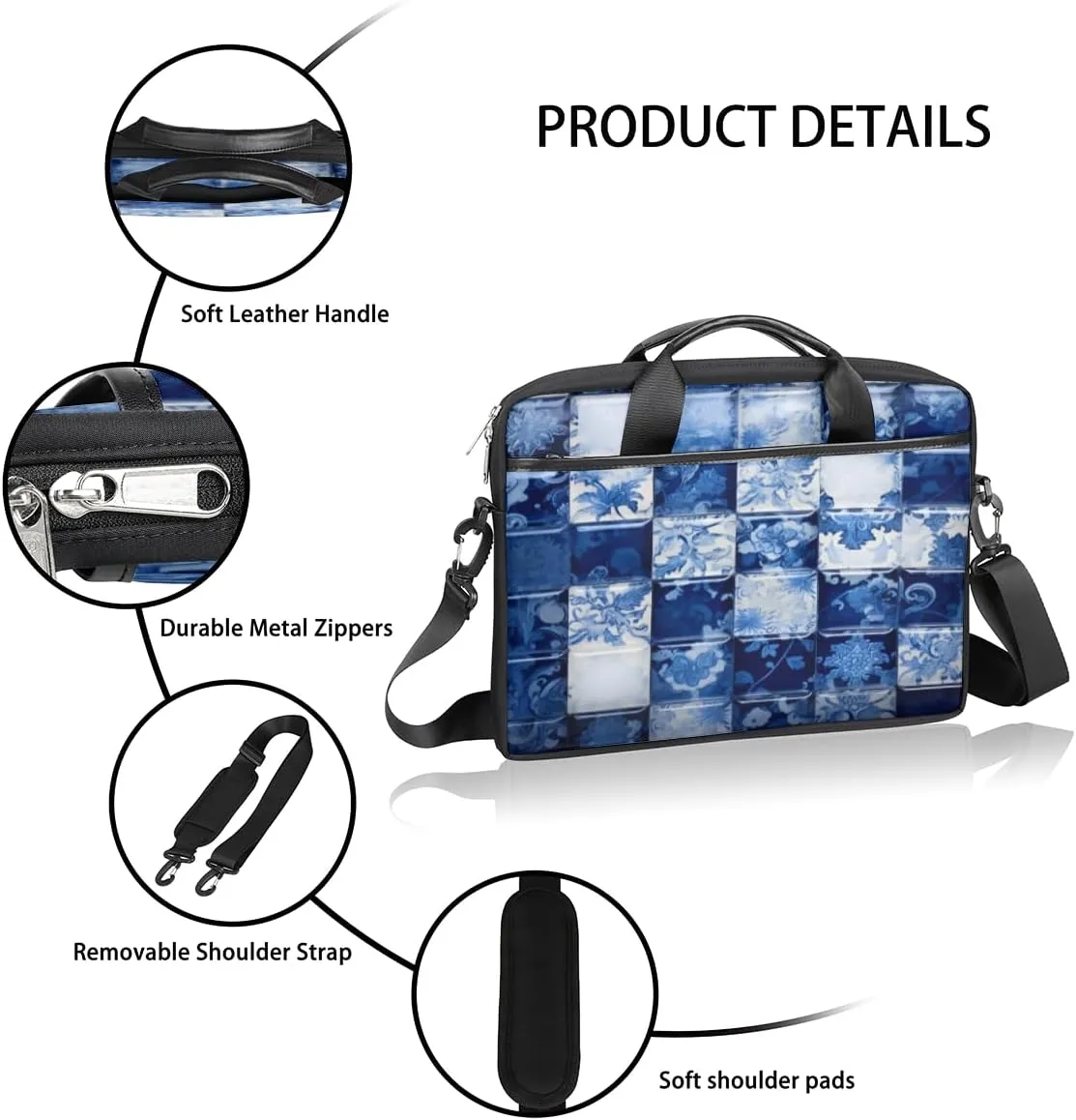 Summer Fun Style Laptop Shoulder Bag for Tablet Computer Notebook Sleeve Messenger Carrying Case Briefcase Tote