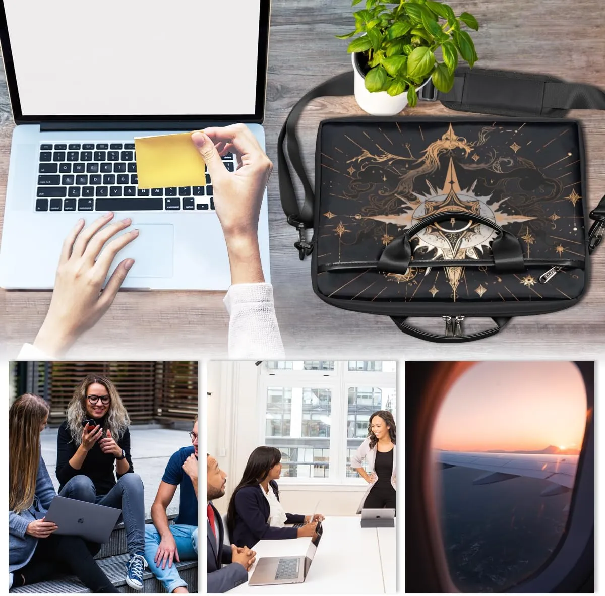 Summer Fun Style Laptop Shoulder Bag for Tablet Computer Notebook Sleeve Messenger Carrying Case Briefcase Tote