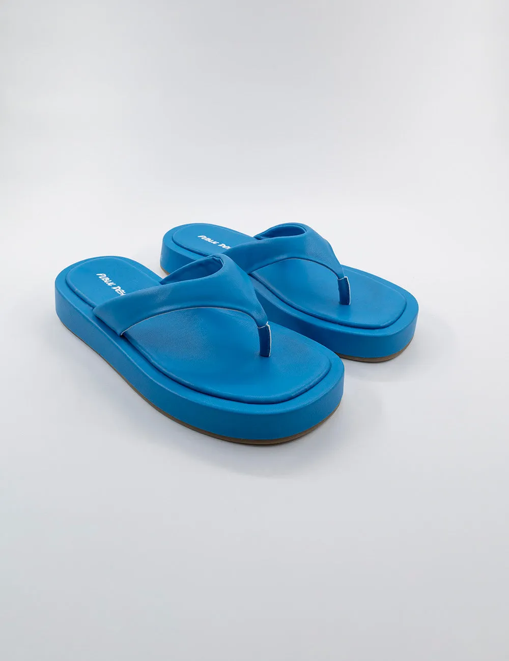 Surfs Up Blue Flatform Flip Flop Sandals