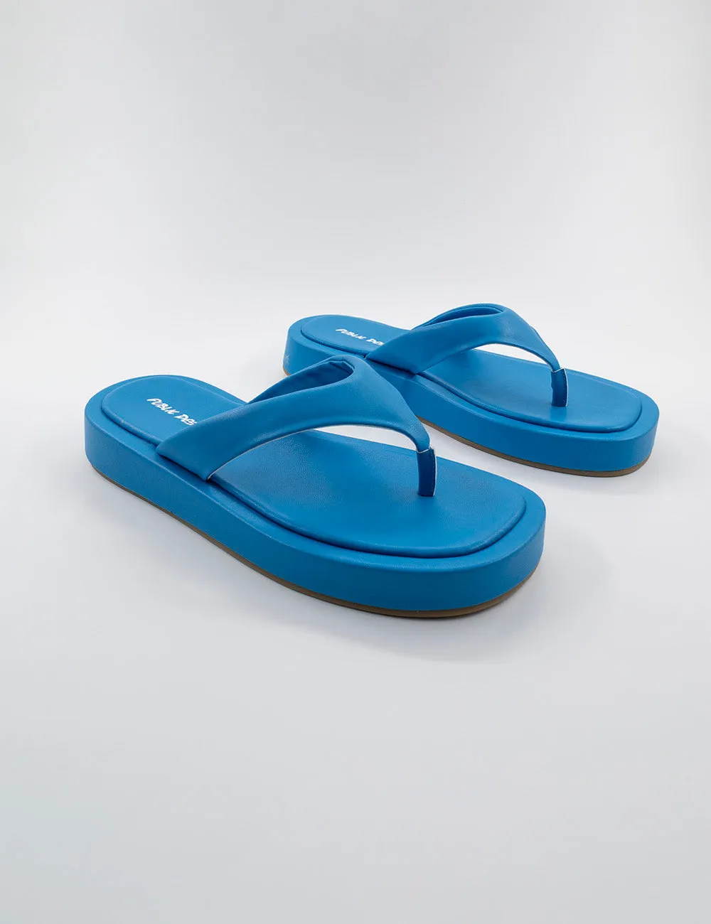 Surfs Up Blue Flatform Flip Flop Sandals