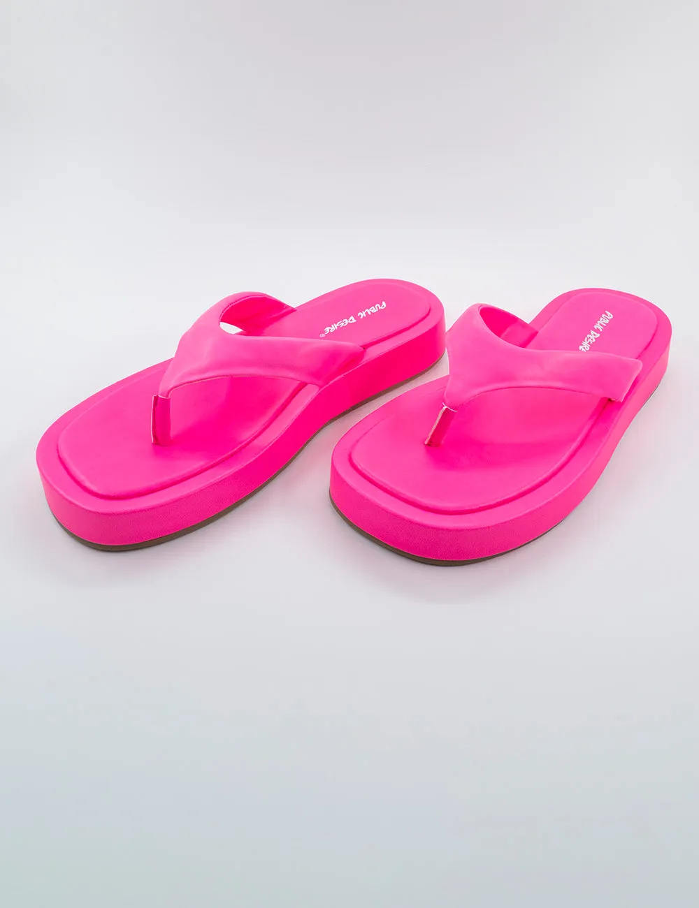Surfs Up Pink Flatform Flip Flop Sandals