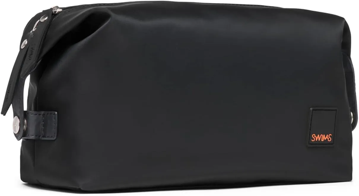SWIMS Necessaire Lightweight Shave and Toiletry Bag, Dopp Kit, Bathroom Bag for Travel - Black