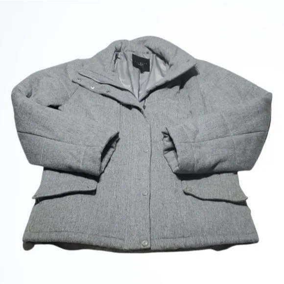 Talbots Womens Gray Wool Winter Jacket Size M
