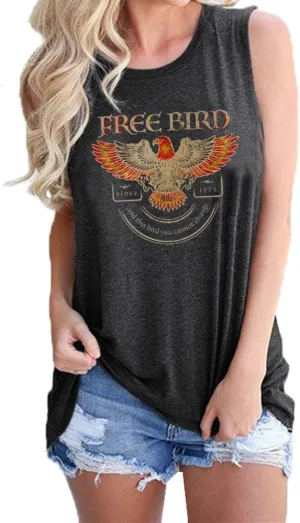 Tank Tops for Women Summer Print Sleeveless T Shirts Casual Loose Graphic Tee Tunic Blouses 2025