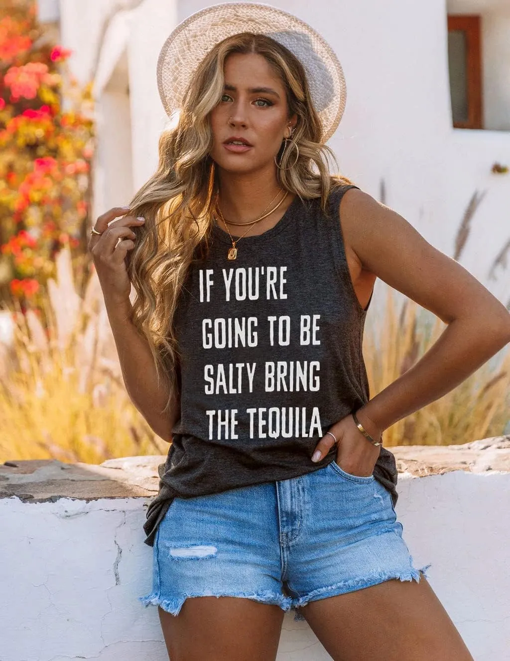 Tank Tops for Women Summer Print Sleeveless T Shirts Casual Loose Graphic Tee Tunic Blouses 2025