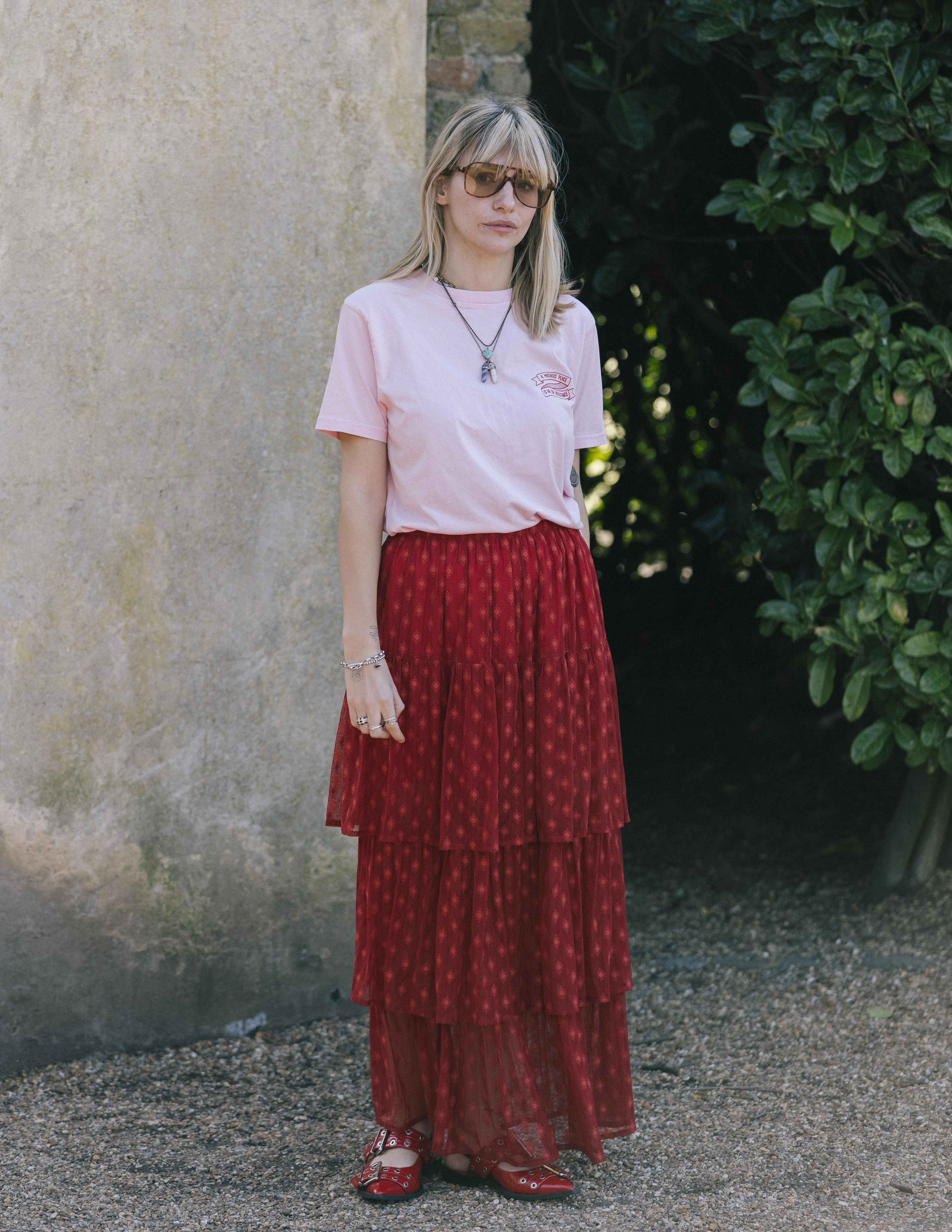The Eclipse Skirt in Red