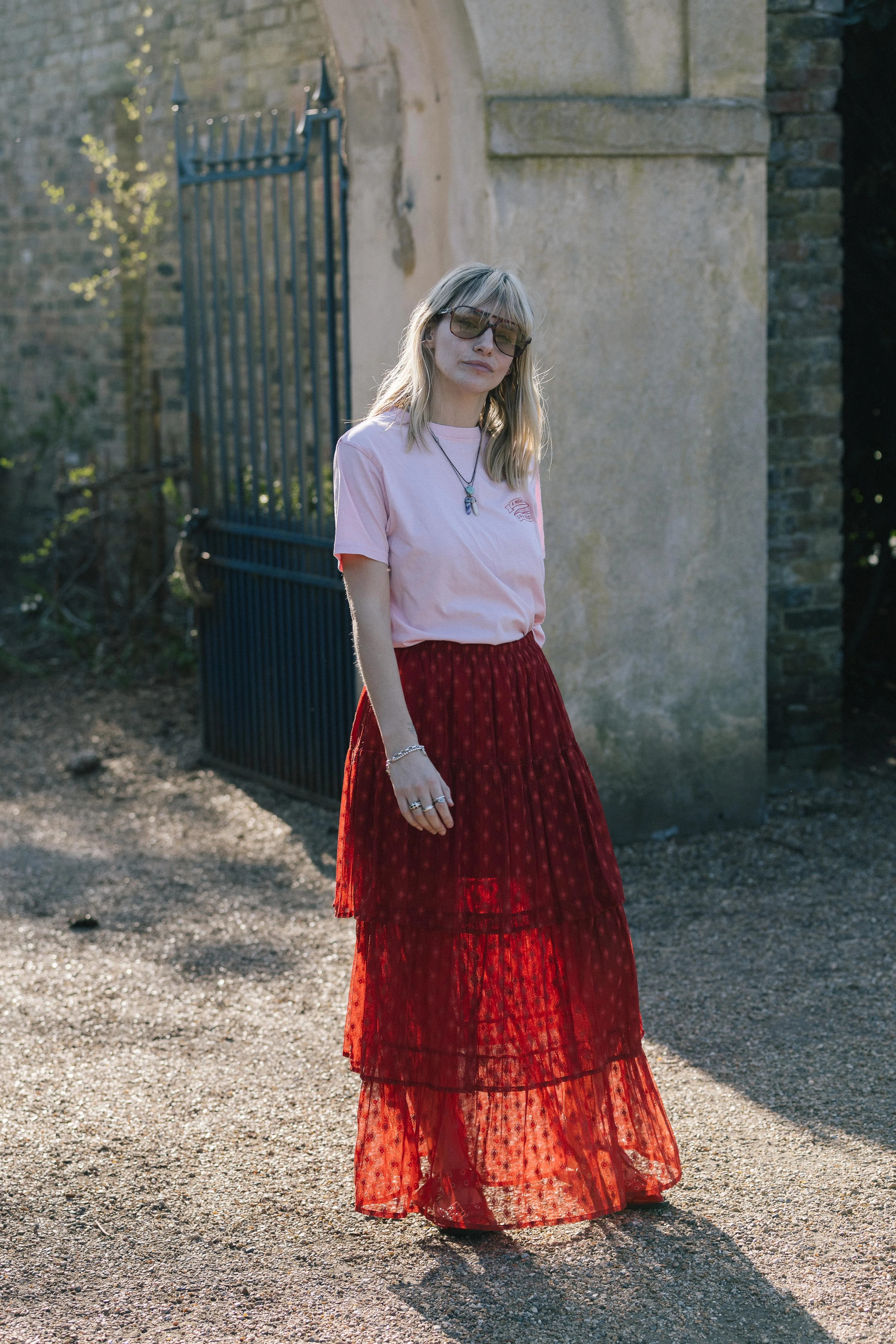 The Eclipse Skirt in Red
