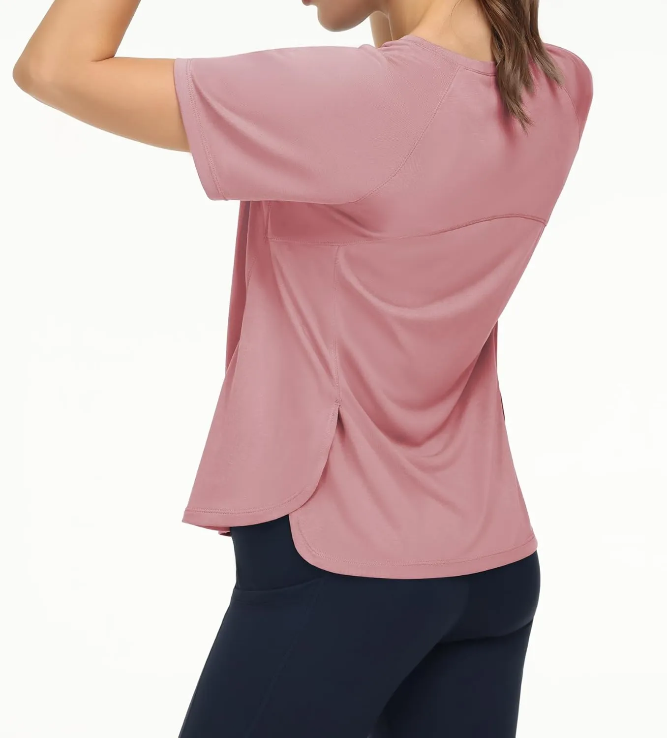 THE GYM PEOPLE Women's Short Sleeve Workout Shirts Breathable Yoga T-Shirts with Side Slits Athletic Tee Tops