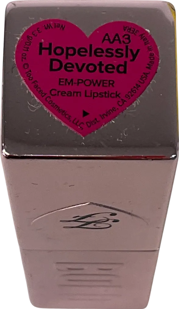 Too Faced Lady Bold Em-power Pigment Lipstick Hopelessly Devoted 3.3