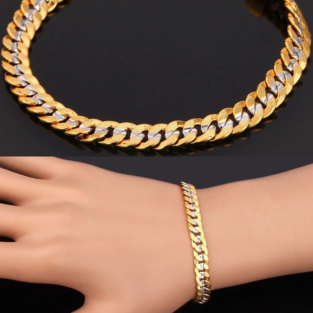 U7 Diamond Cut Miami Cuban Link Chain for Men Women Stainless Steel Curb Chain Necklace, Cool Hip Hop Jewelry Silver/Black/18K Gold Plated Chains, Width 3/6/9/12mm,18/20/22/24/26/28/30 Inch