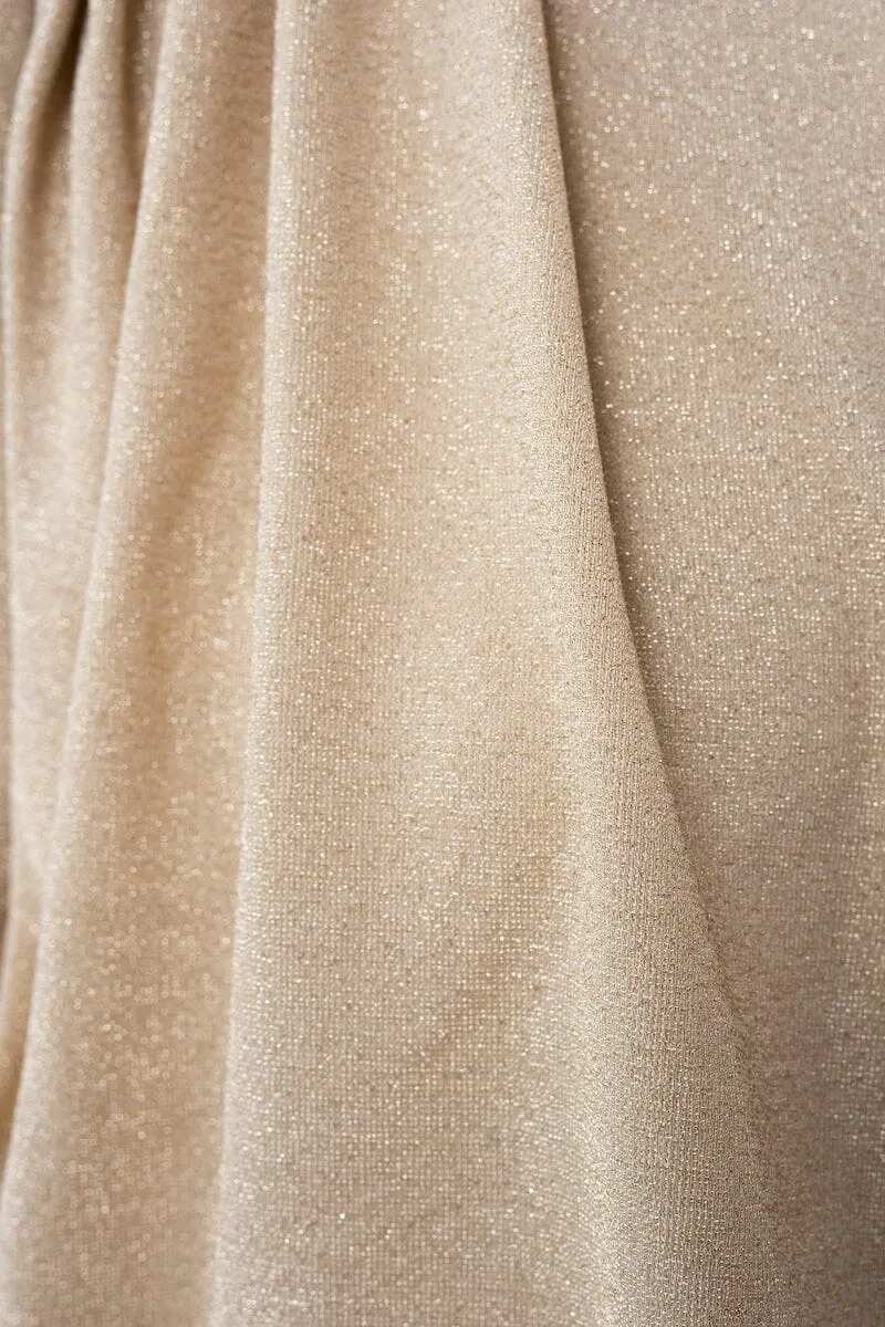 VALENTINA DRAPED CROP TOP - Gold Lurex (Final Sale)