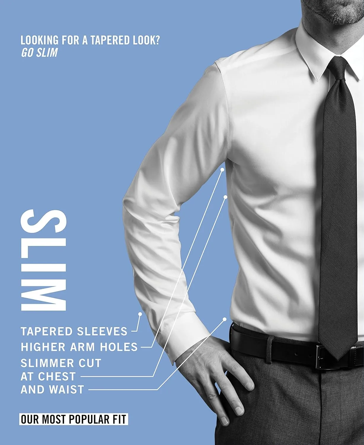Van Heusen Men's Dress Shirt Slim Fit Stain Shield Stretch