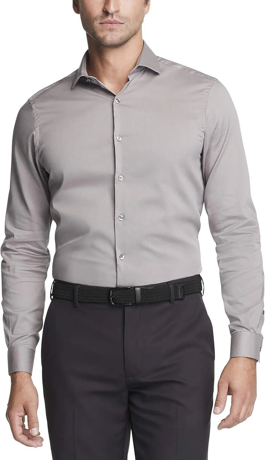 Van Heusen Men's Dress Shirt Slim Fit Stain Shield Stretch