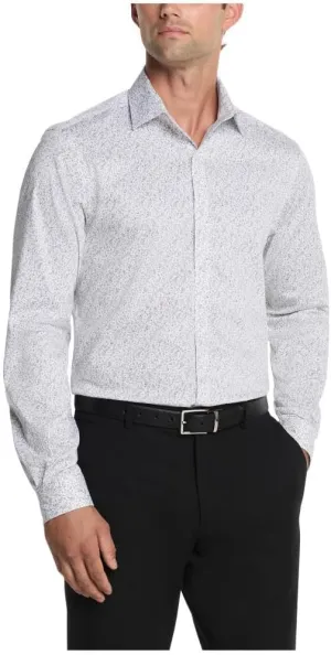 Van Heusen Men's Dress Shirt Slim Fit Ultra Wrinkle Free Flex Collar Stretch Print