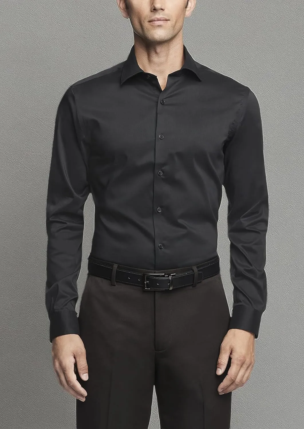 Van Heusen Men's Dress Shirt Slim Fit Ultra Wrinkle Free Flex Collar Stretch