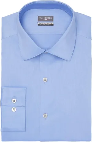 Van Heusen Men's Dress Shirt Slim Fit Ultra Wrinkle Free Flex Collar Stretch