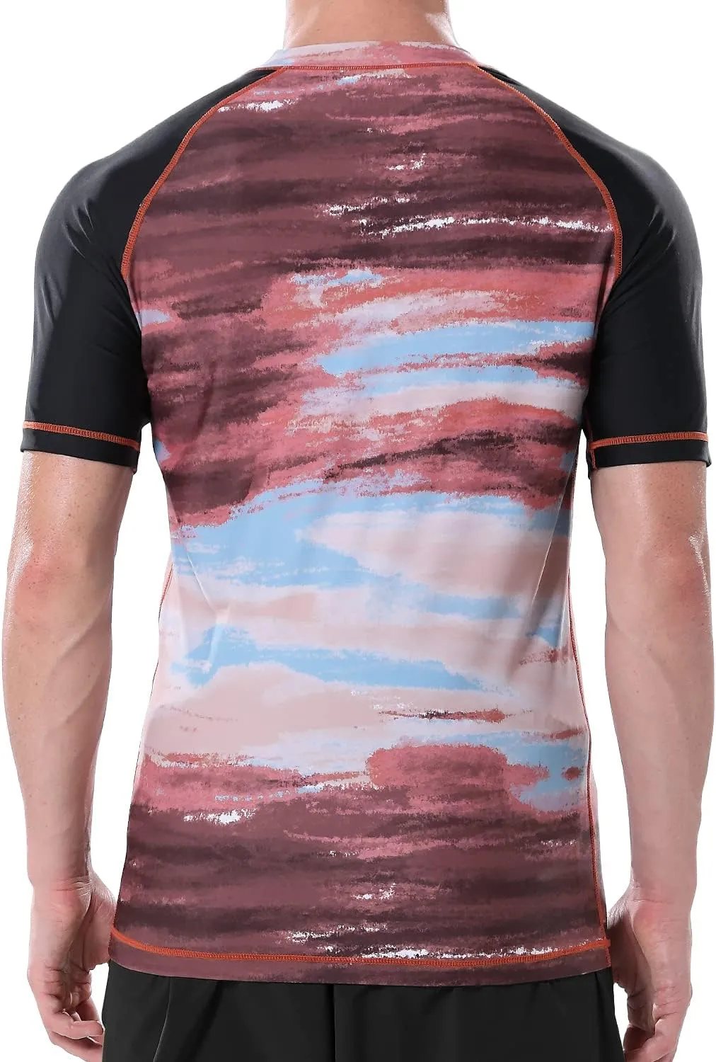 VAYAGER Men's Swim Shirts Rash Guard UPF 50  Quick Dry T-Shirt Loose Fit Water Surfing T Shirts