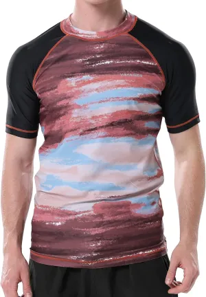 VAYAGER Men's Swim Shirts Rash Guard UPF 50  Quick Dry T-Shirt Loose Fit Water Surfing T Shirts