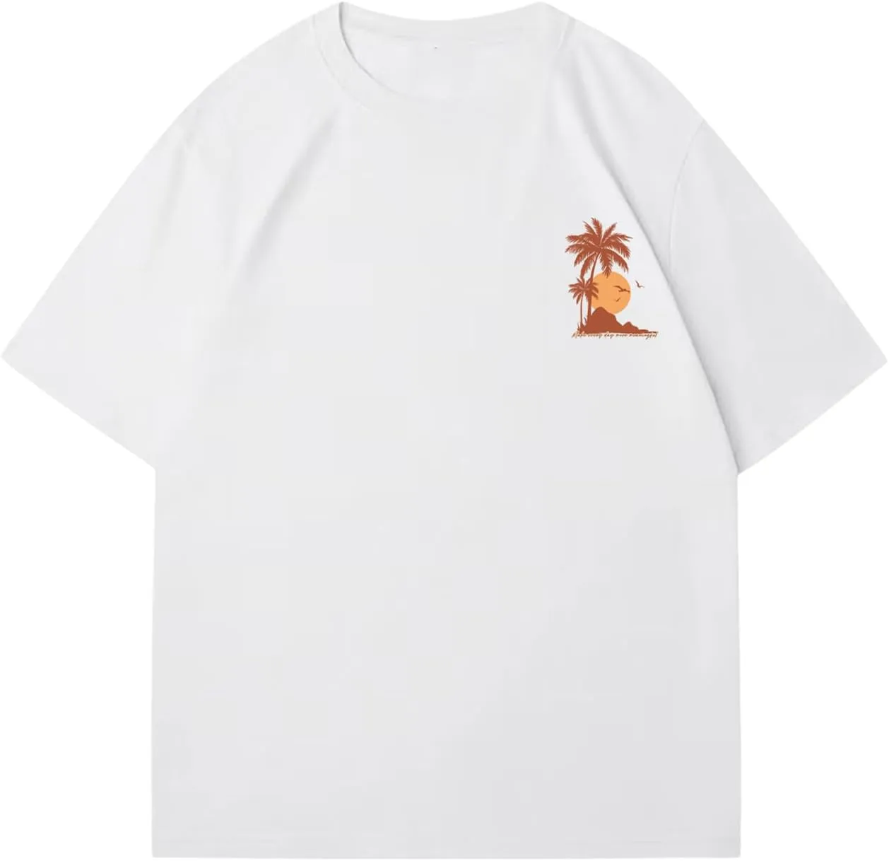 Verdusa Women's Vintage Graphic Tees Round Neck Drop Shoulder Holiday Oversized Tshirts