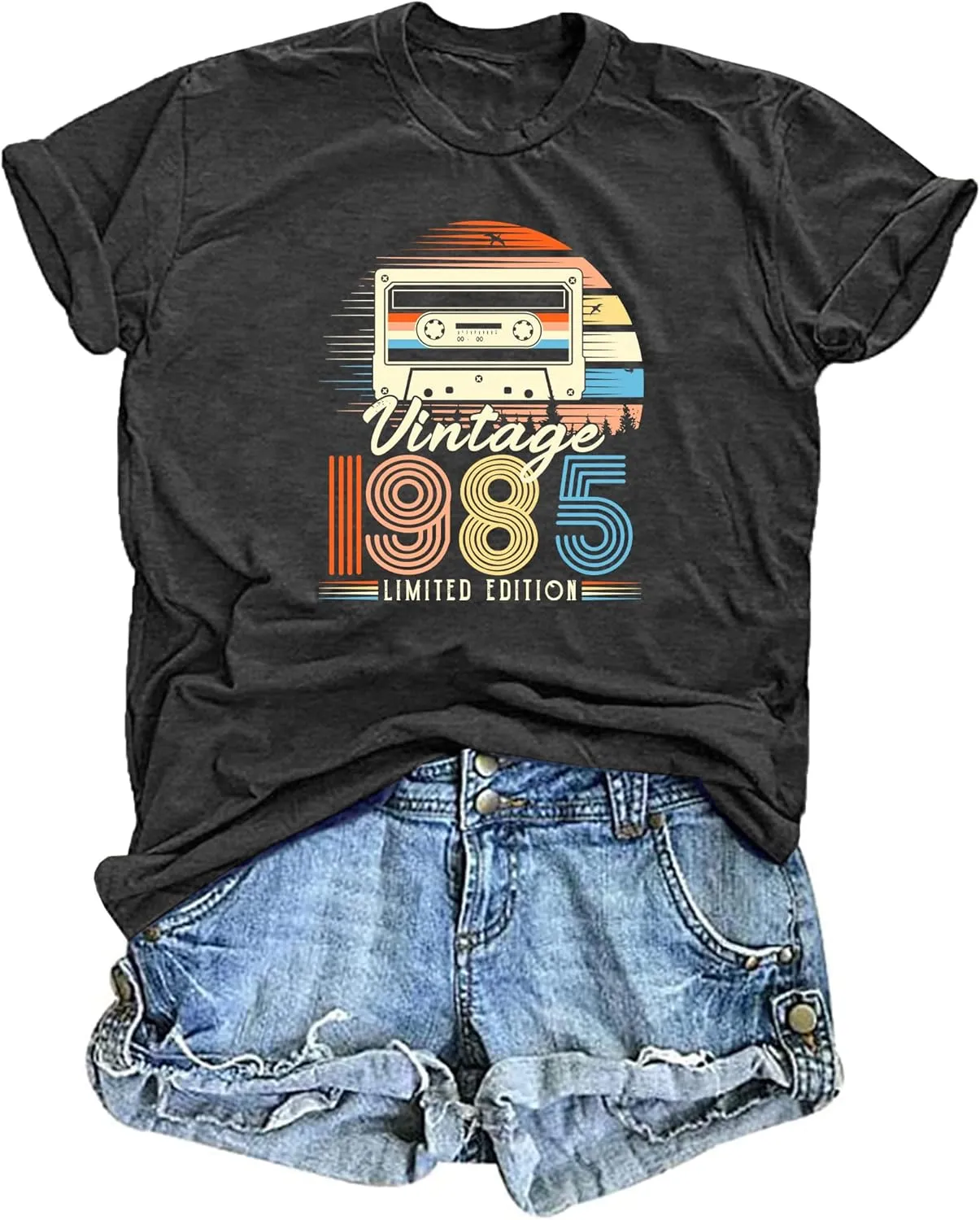 Vintage 1974 Shirts for Women 50th Birthday Gift Shirts Retro Birthday Tshirt Casual Short Sleeve Tee Tops