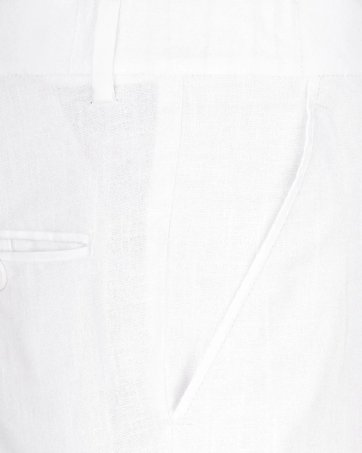 White Luxurious Linen Pant