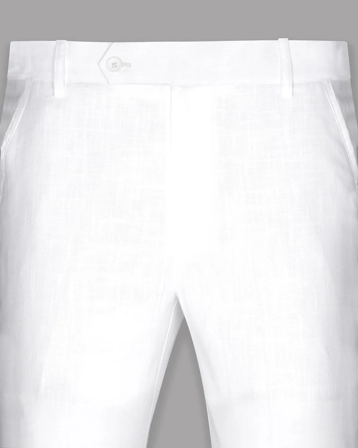White Luxurious Linen Pant