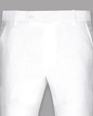 White Luxurious Linen Pant