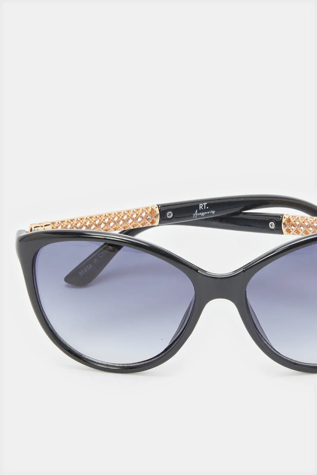 Women Blue Cat Eye Embellished Sunglasses