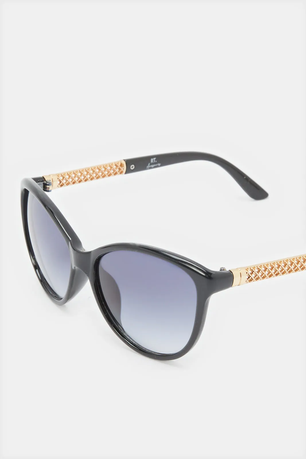 Women Blue Cat Eye Embellished Sunglasses