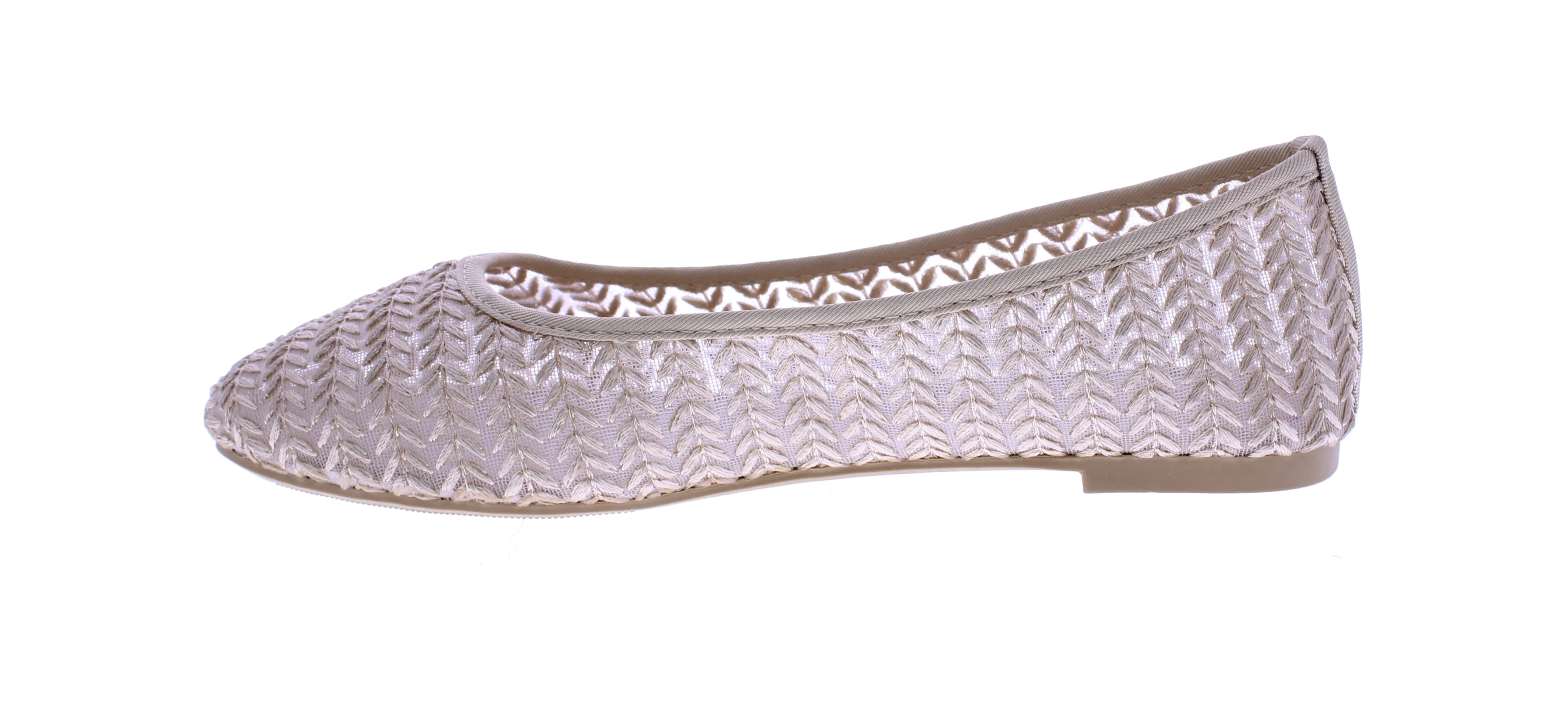 Women Embroidered Lace Ballerina