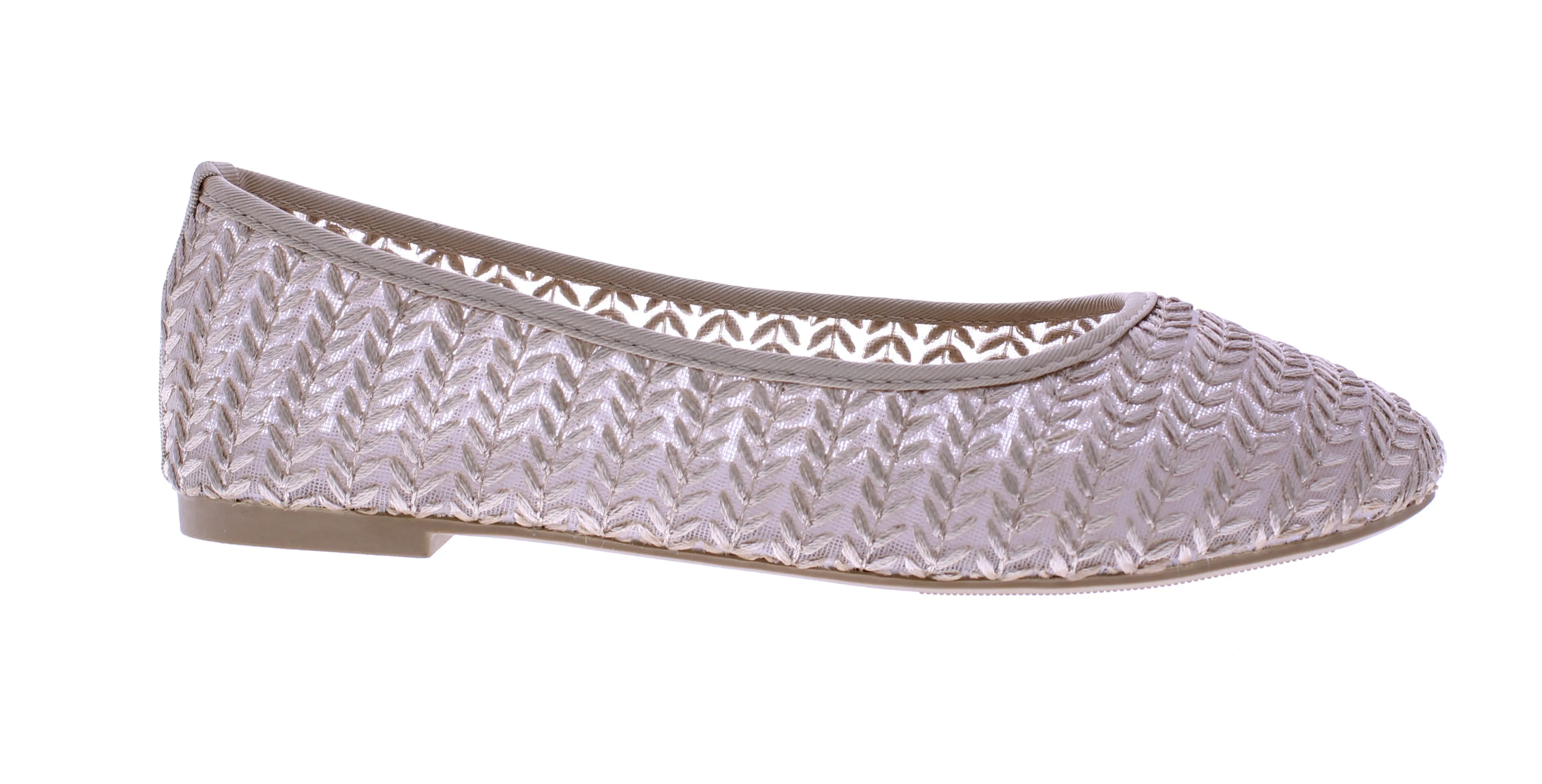 Women Embroidered Lace Ballerina