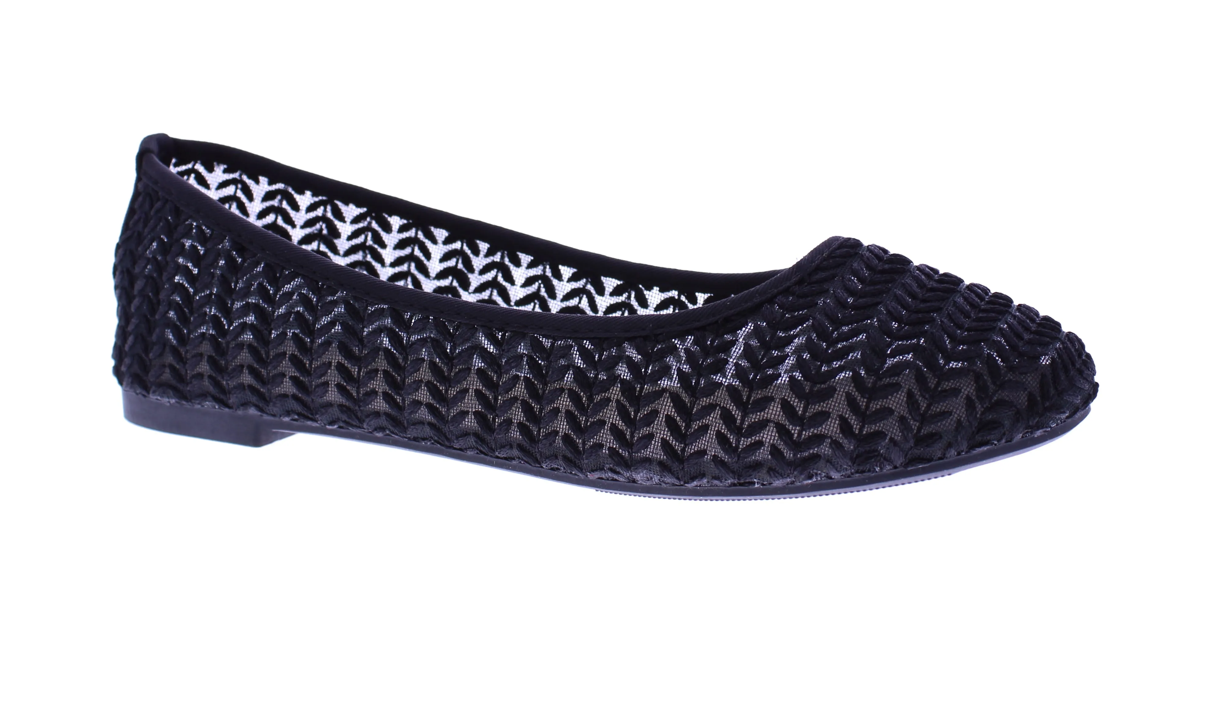 Women Embroidered Lace Ballerina