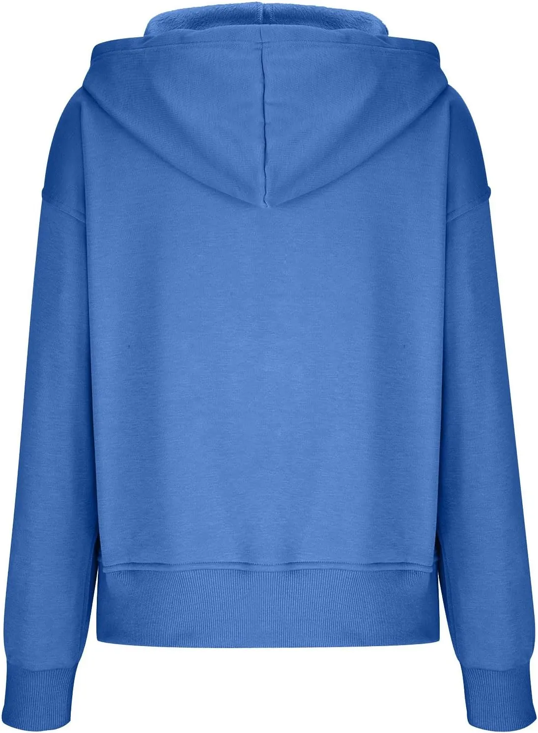 Women Hoodies Casual Long Sleeve Sweatshirt Solid Color Loose Pullover Tops 2023 Plus Size Fall Blouses Shirts