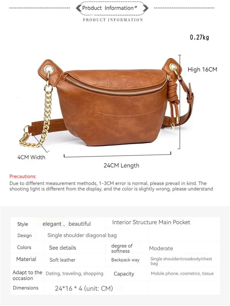 Women Leather Belt Bag Fashion Waist Packs Crossbody Fanny Pack Bum Bag for Travel Running Walking,Carrying All Phones,Wallet (Black)