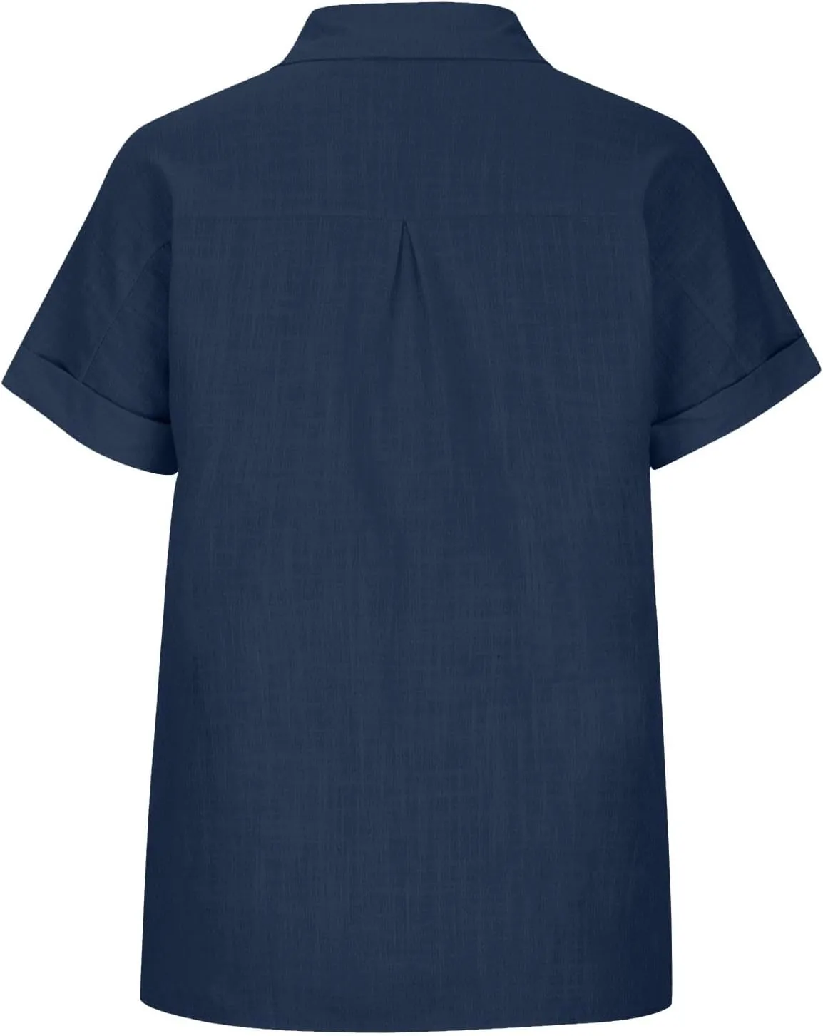 Womens Button Down Shirts Short Sleeve V Neck Casual Tunic Plain Trendy Blouses with Pockets Womens Summer Tops
