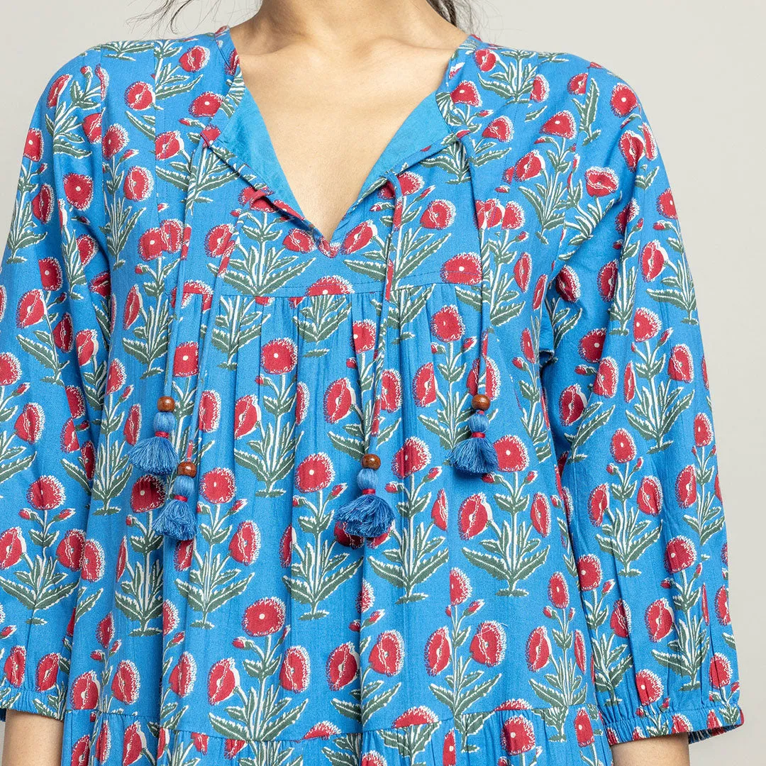 Womens Indira Dress - Blue Dandelion