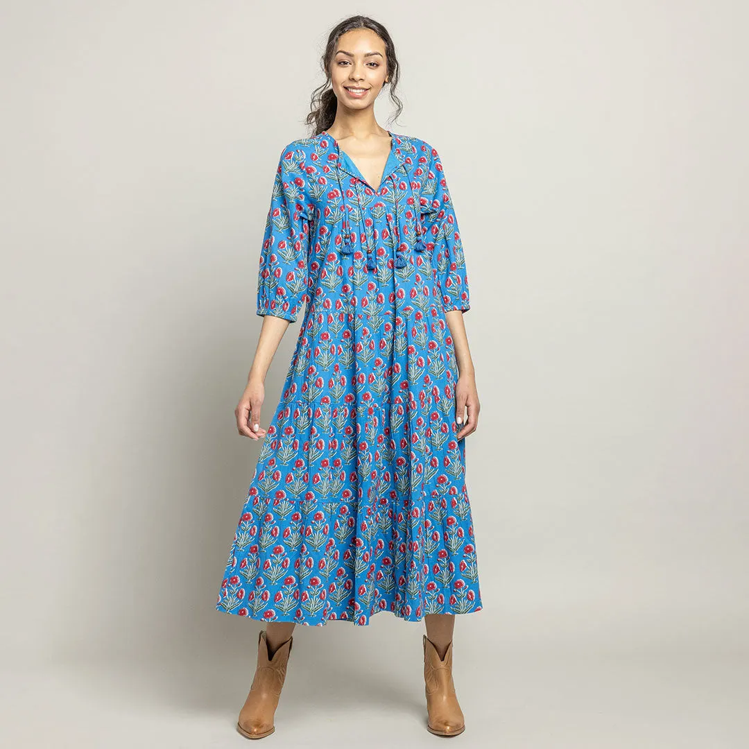 Womens Indira Dress - Blue Dandelion