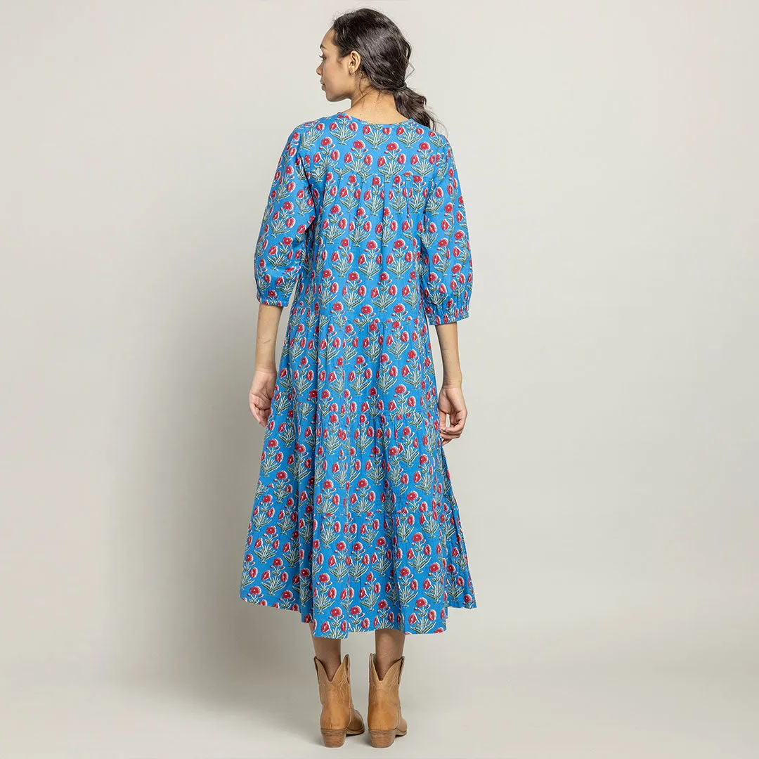 Womens Indira Dress - Blue Dandelion