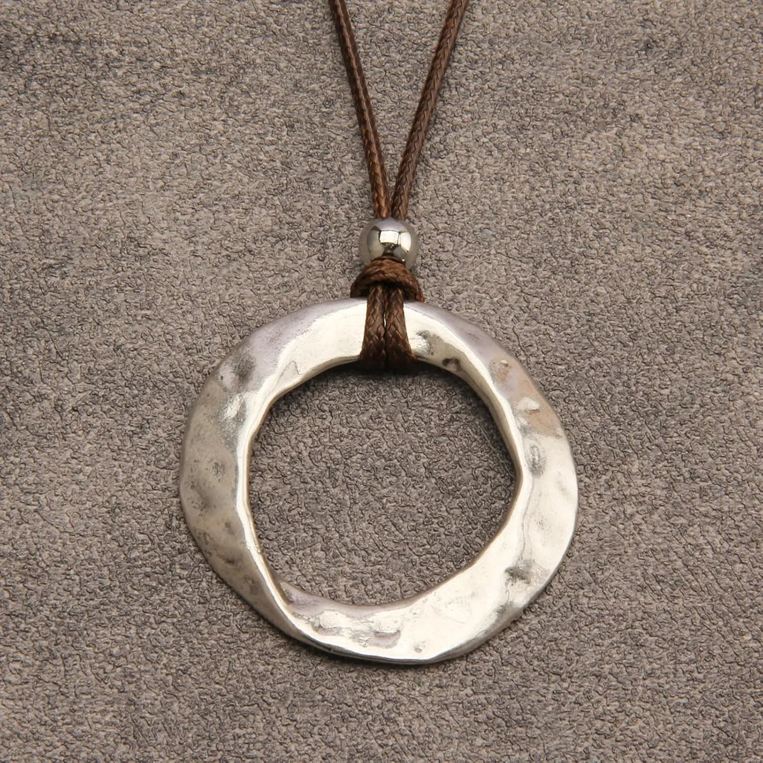 women's leather long necklace Bohemian necklace circle pendant necklace boho retro necklaces for women woven handmade jewelry