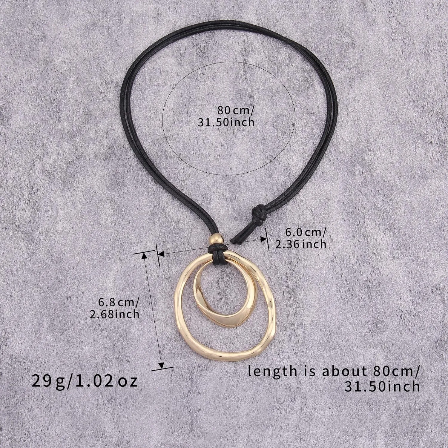 women's leather long necklace Bohemian necklace circle pendant necklace boho retro necklaces for women woven handmade jewelry