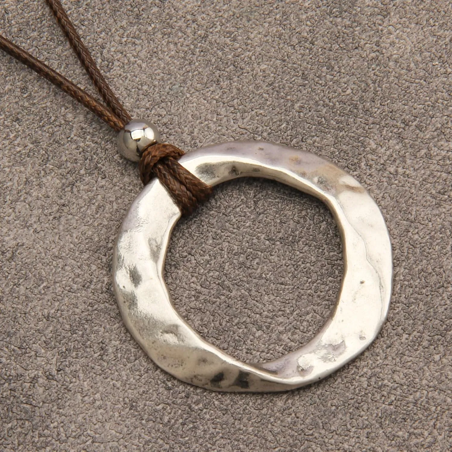 women's leather long necklace Bohemian necklace circle pendant necklace boho retro necklaces for women woven handmade jewelry