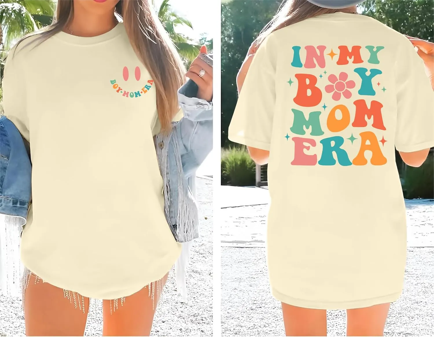 Women's Mama Shirt: Oversized Mama Shirts Trendy Mom T Shirt Loose Casual Summer Shirts Letter Print Short Sleeve Tops