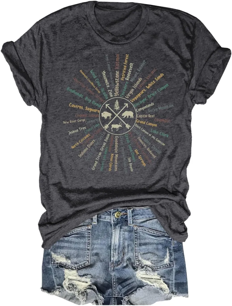 Women's Nature Camping Mountain Hiking Lovers Shirt Adventure Wild Outdoor Graphic Tees Tops