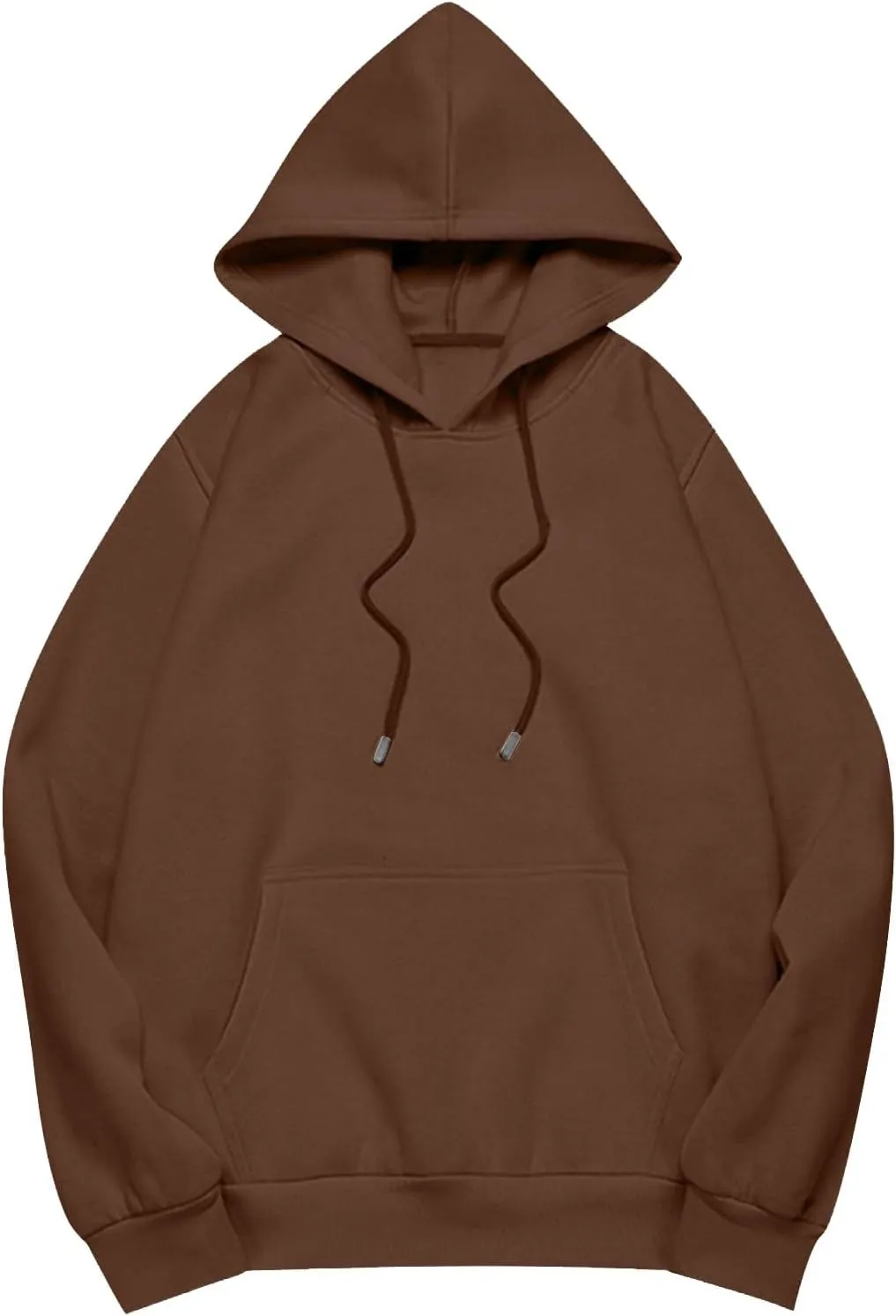 Womens Oversized Hoodies Long Sleeve Pocket Drop Shoulder Pullovers Top Solid Basic Loose Hoodie Sweatshirt