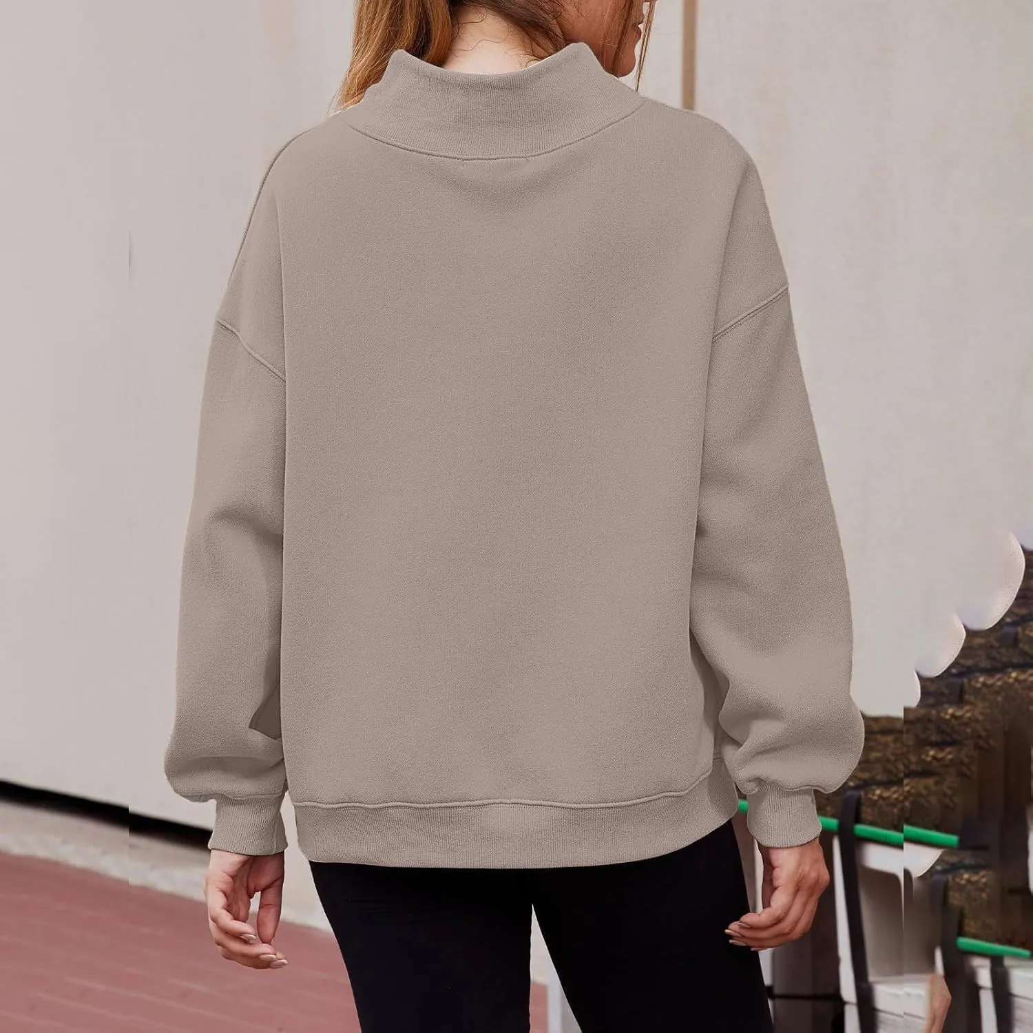 Womens Oversized Sweatshirts Turtleneck Pullover Long Sleeve Hoodies Tops Fall Outfits Cute Sweater Tops