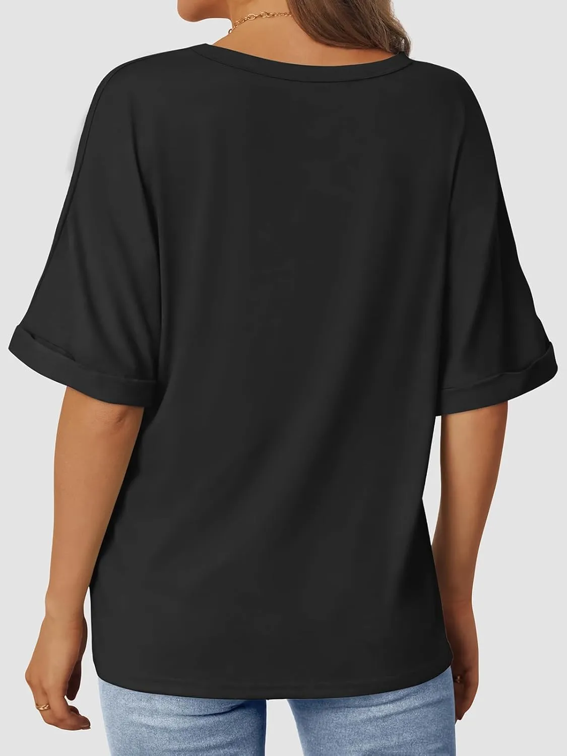 Women's Oversized T Shirts Short Sleeve Crewneck Summer Tops Casual Loose Basic Tee Shirts 2025 Trendy Clothes